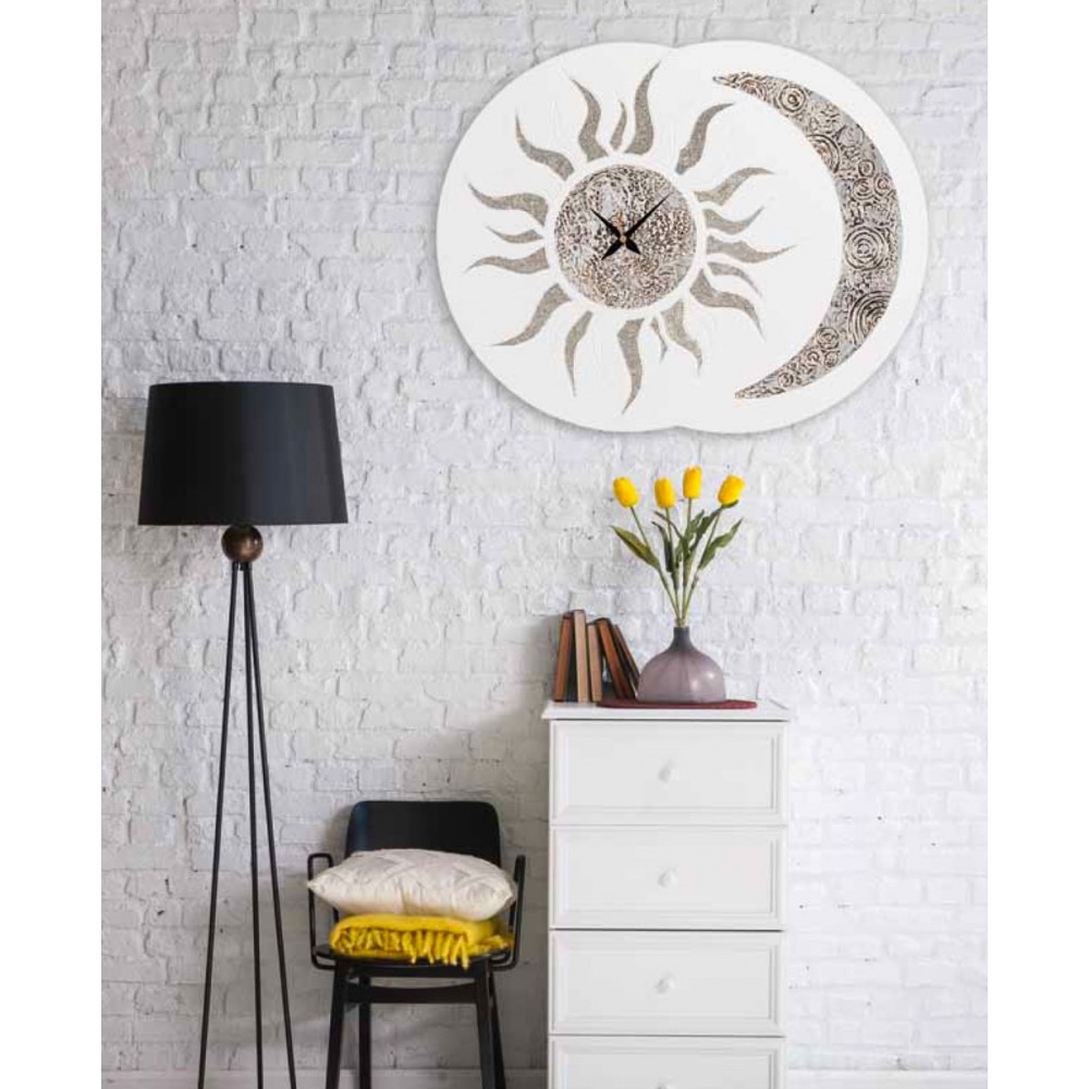 Дизайнерски стенен часовник, SOLE E LUNA от Pintdecor