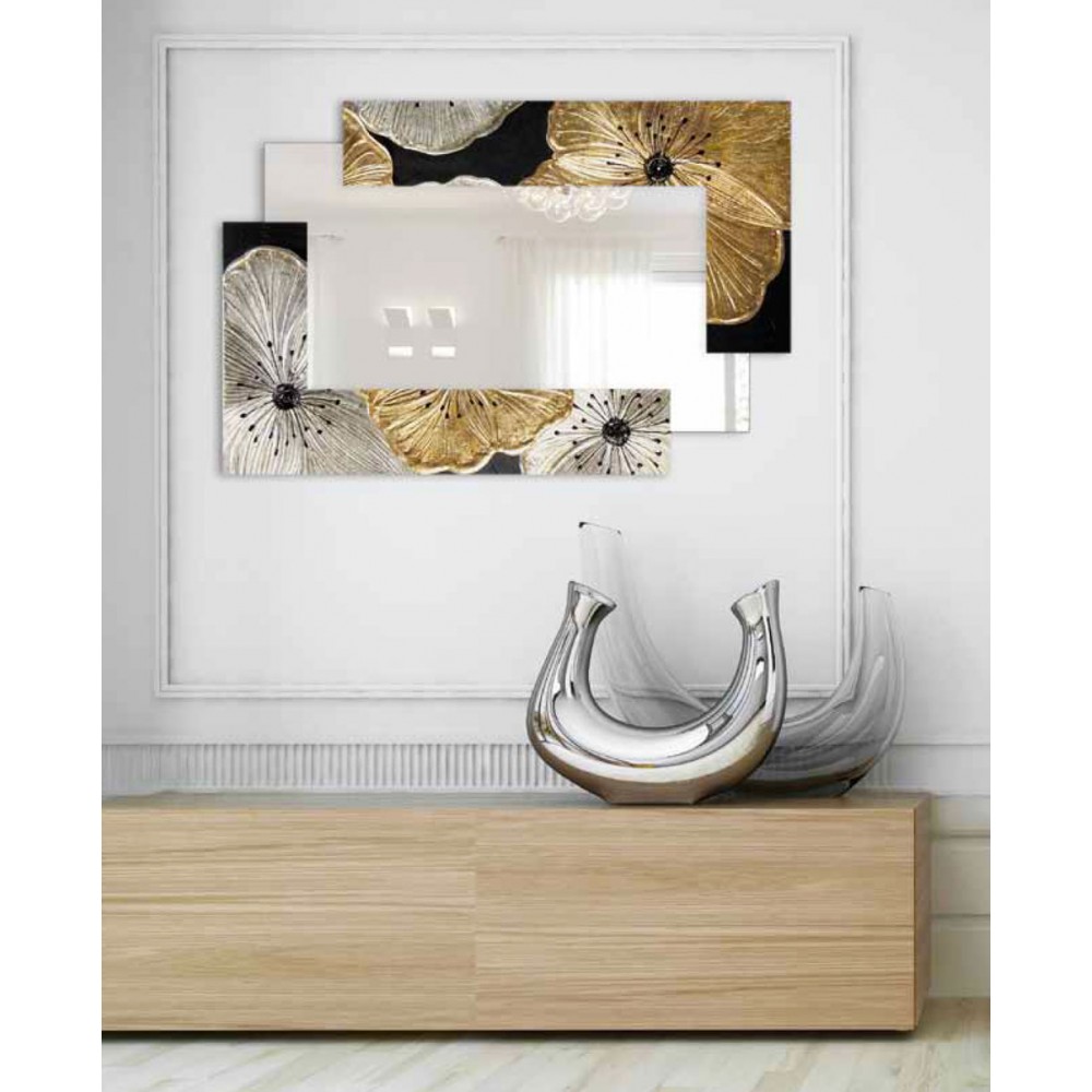Италианско стенно огледало, PETUNIA ORO SCOMPOSTA PICCOLA от Pintdecor