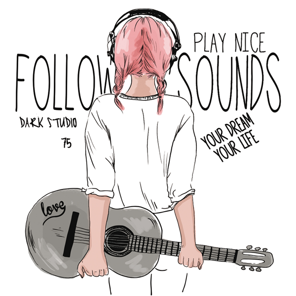 FОLLOW SOUNDS - Фото принт картина