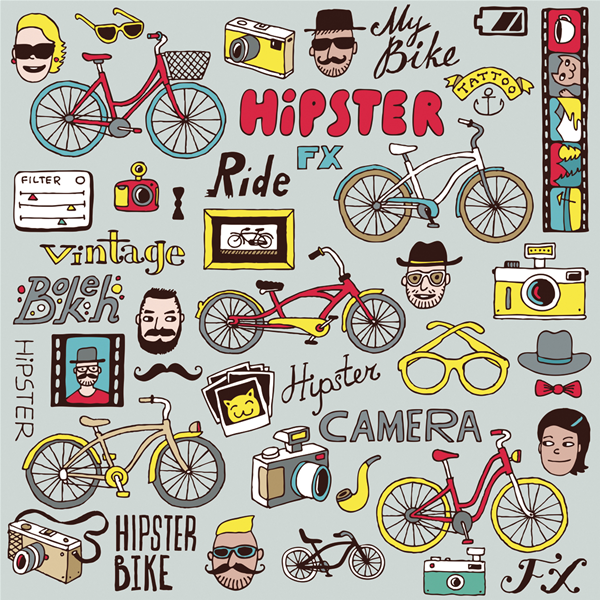 Пано за стена, HIPSTERBIKE от Pintdecor