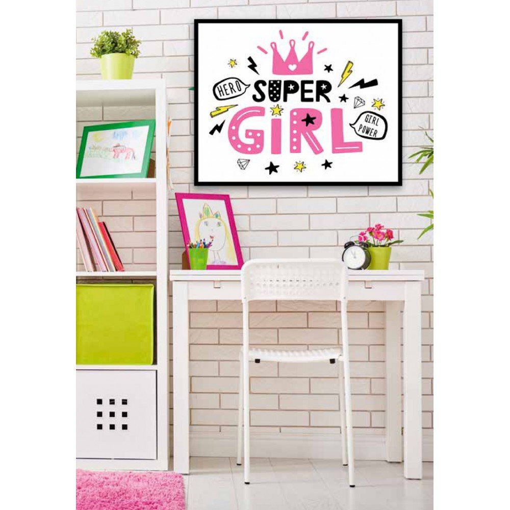 Модерна принт картина, SUPER GIRL 