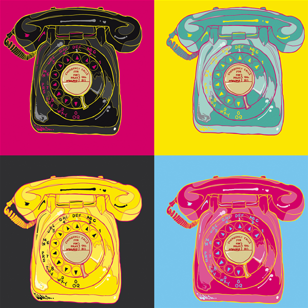 TELEPHONE - Италианска принт картина