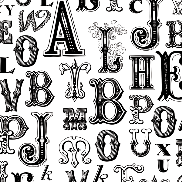 Италианска принт картина, LETTERS от Pintdecor