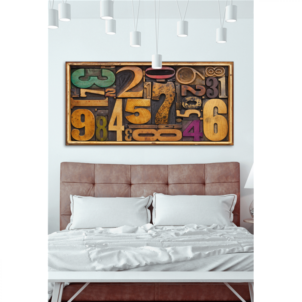 Италианска принт картина, NUMERI di LEGNO от Pintdecor