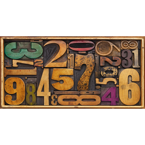 Италианска принт картина, NUMERI di LEGNO от Pintdecor