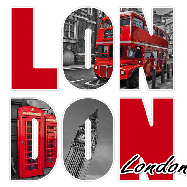 LONDON in LETTERE - Съвременна принт картина
