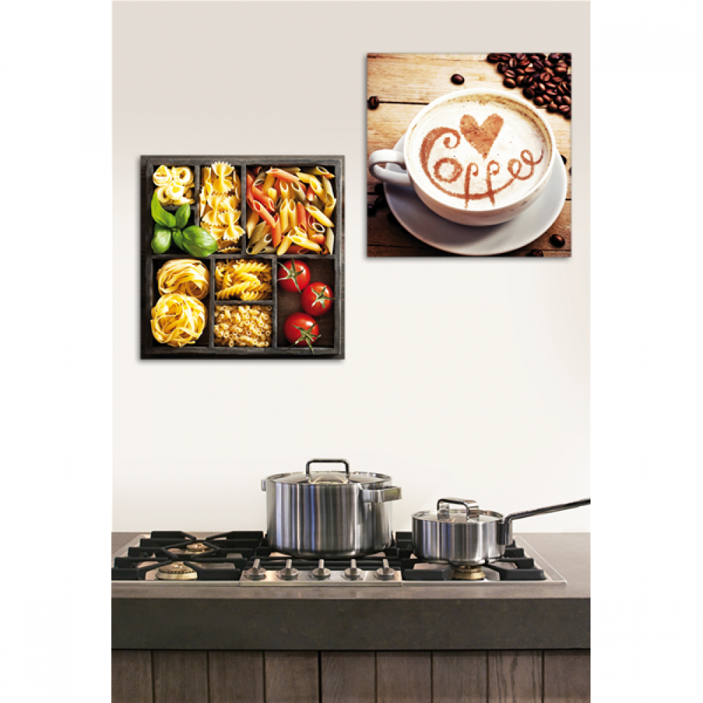 Фото принт картина за стена, PASTA, BASILICO e POMODORO от Pintdecor