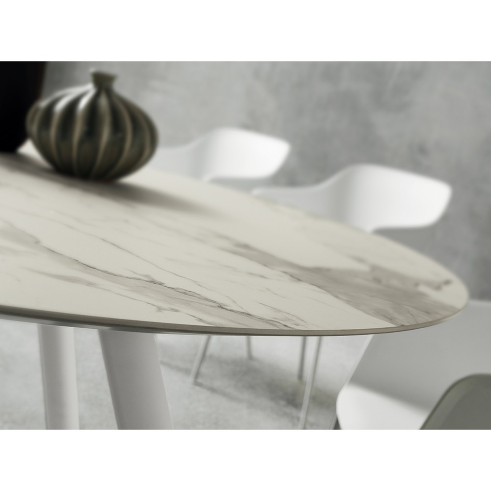 Италианска кръгла маса, Плот Laminam - NICOLA 130 см